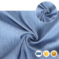 Eastsilk Stoff Hacci gefärbt Poly Spandex Strick Männeranzug Rippe Strick Telas para muebles Stoff Blau